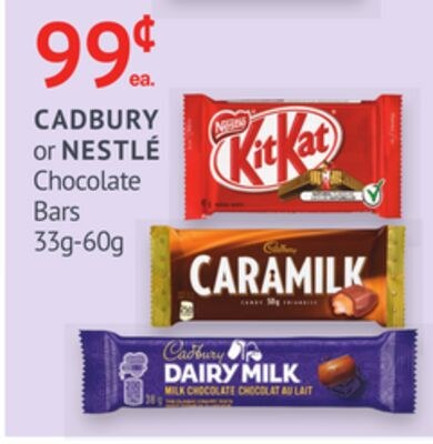 CADBURY or NESTLÉ Chocolate Bars