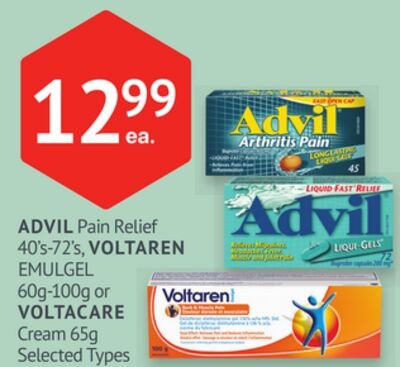 ADVIL, VOLTAREN or VOLTACARE