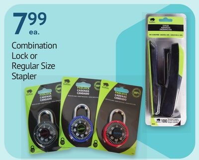 Combination Lock or Regular Size Stapler