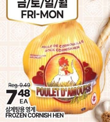 FROZEN CORNISH HEN