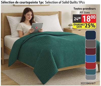 Selection of Solid Quilts 1Pcs