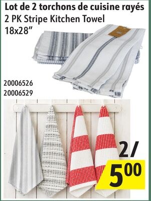2 PK Stripe Kitchen Towel