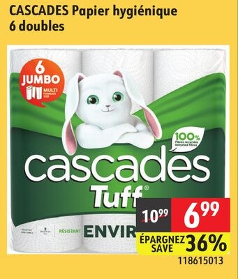 CASCADES Papier hygiénique 6 doubles