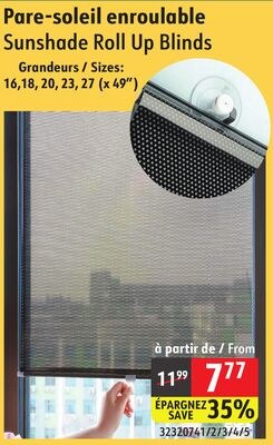 Sunshade Roll Up Blinds