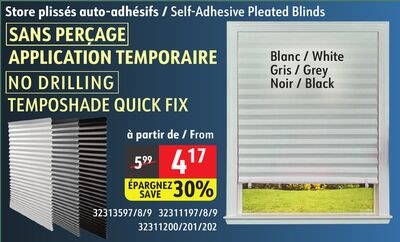 Self-Adhesive Pleated Blinds