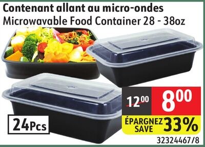 Microwavable Food Container 28 - 38oz