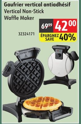 Vertical Non-Stick Waffle Maker