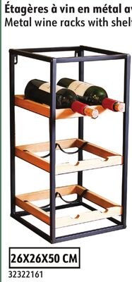 Metal wine racks with shelf