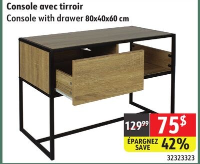 Console with drawer