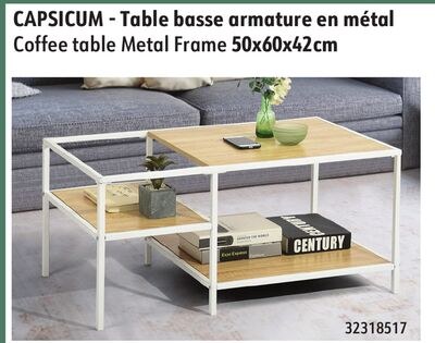 CAPSICUM - Coffee table Metal Frame