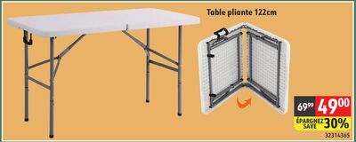 Table pliante 122cm