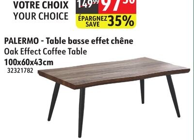 Oak Effect Coffee Table