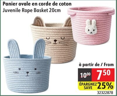 Juvenile Rope Basket 20cm