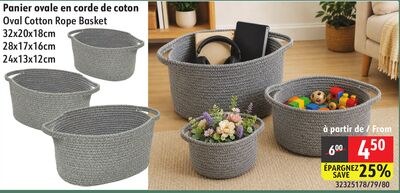 Oval Cotton Rope Basket