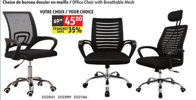 Office Chair with Breathable Mesh