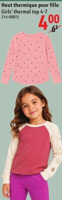 Girls' thermal top 4-7
