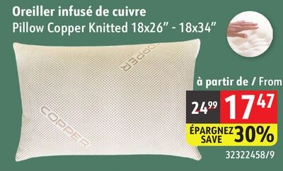Pillow Copper Knitted 18x26" - 18x34"