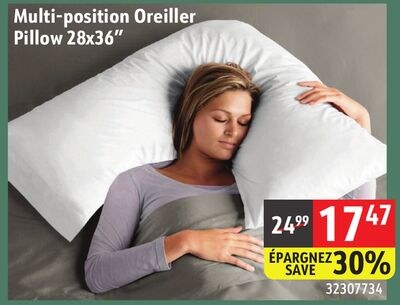 Multi-position Oreiller Pillow 28x36"