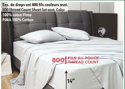 800 Thread Count Sheet Set asst. Color