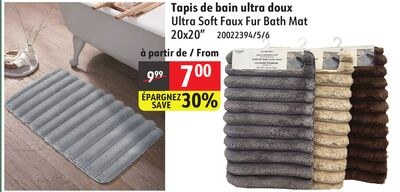 Ultra Soft Faux Fur Bath Mat