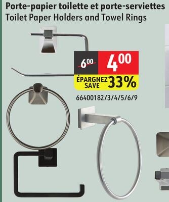 Porte-papier toilette et porte-serviettes