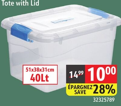 Storage Tote with Lid