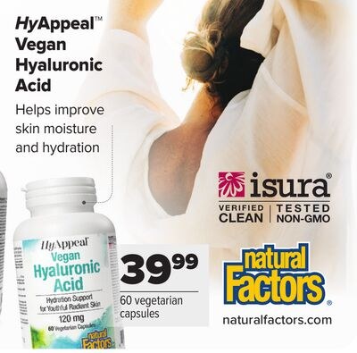 Natural Factors HyAppeal™ Vegan Hyaluronic Acid