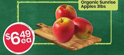 Organic Sunrise Apples