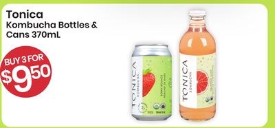 Tonica Kombucha Bottles & Cans 370mL