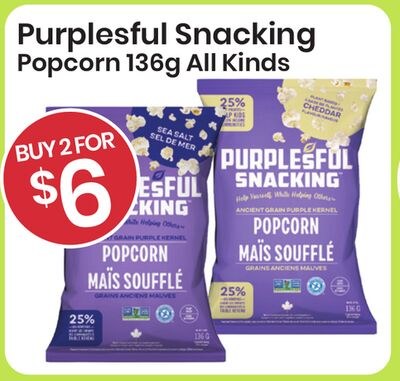 Purplesful Snacking Popcorn 136g All Kinds