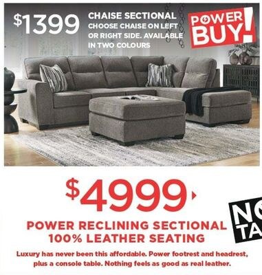 POWER RECLINING SECTIONAL