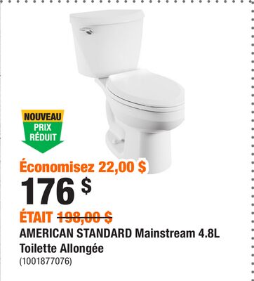 AMERICAN STANDARD Mainstream 4.8L Toilette Allo…