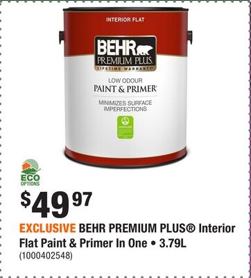 EXCLUSIVE BEHR PREMIUM PLUS® Interior Flat Pain…