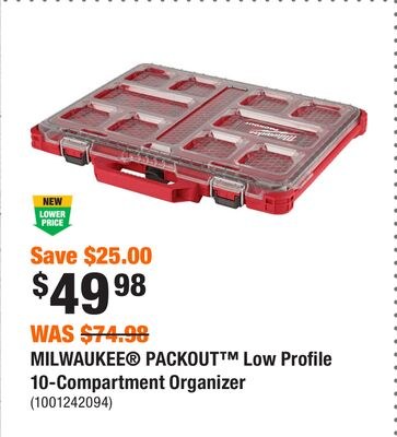 MILWAUKEE® PACKOUT™ Low Profile 10-Compartment …