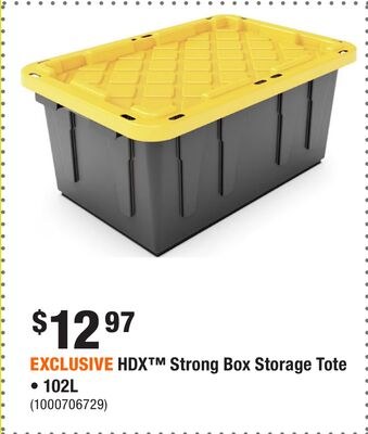 EXCLUSIVE HDX™ Strong Box Storage Tote • 102L
