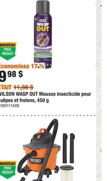 WILSON WASP OUT Mousse insecticide pour guêpes …