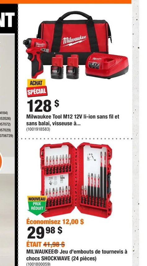 Milwaukee Tool M12 12V li-ion sans fil et sans …
