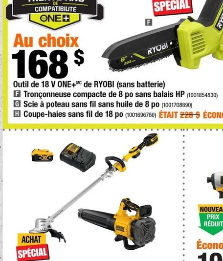 RYOBI 18V ONE+ Tronçonneuse compacte de 8 po sa…