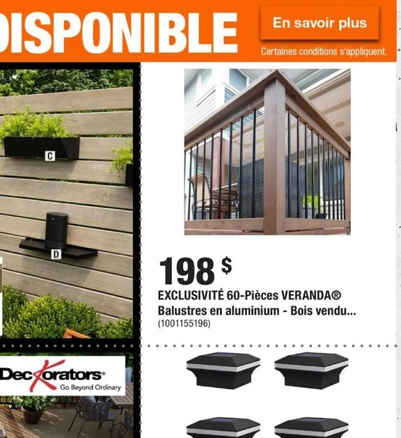 VERANDA® Balustres en aluminium - Bois vendu