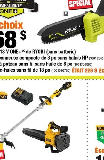 RYOBI Tronçonneuse compacte de 8 po sans balais…