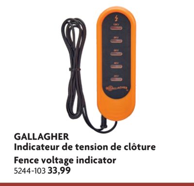 Indicateur de tension de clôture