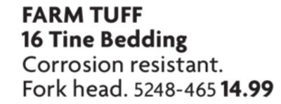 16 Tine Bedding