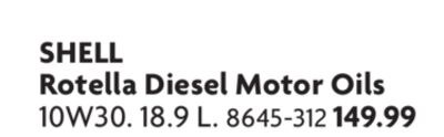 Rotella Diesel Motor Oils