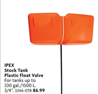 Stock Tank Plastic Float Valve