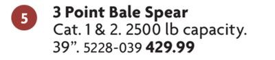 3 Point Bale Spear