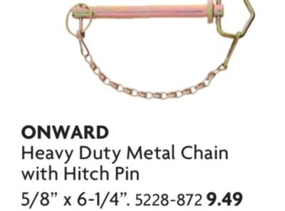 Heavy Duty Metal Chain with Hitch Pin