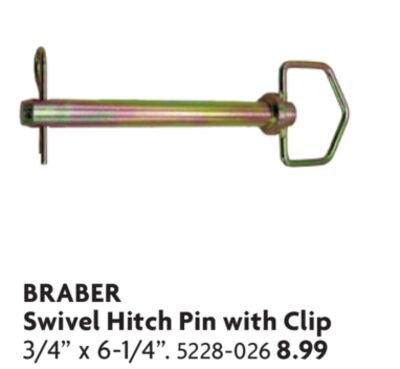 Swivel Hitch Pin with Clip