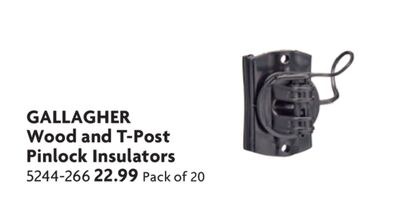 Wood and T-Post Pinlock Insulators