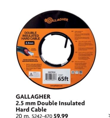 2.5 mm Double Insulated Hard Cable