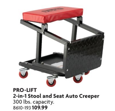 2-in-1 Stool and Seat Auto Creeper